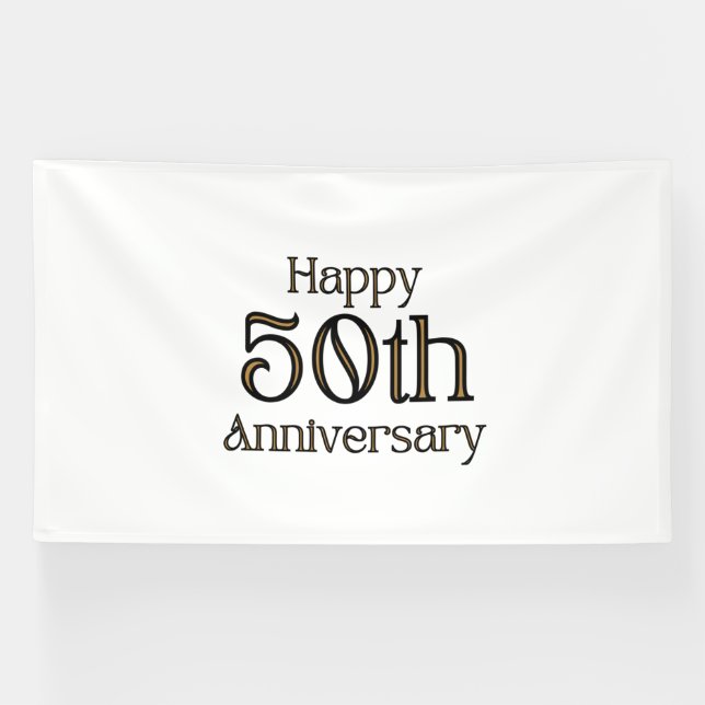 Bannière en vinyle 6x10 pour 50e anniversaire (Horizontal)