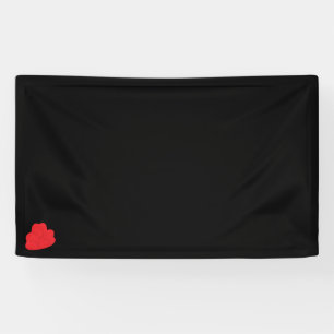 Bannière en vinyle de conception de coeur rouge