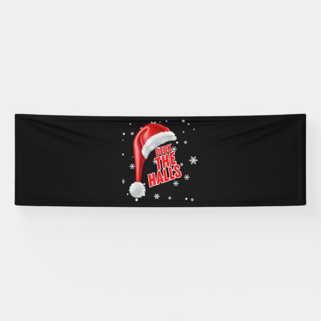 Bannière en vinyle Deck The Halls Snow Collection  (Horizontal)