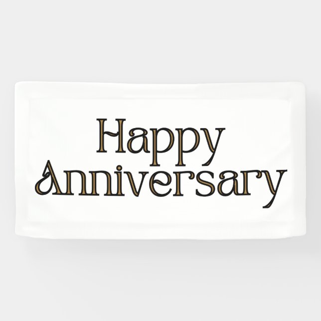Bannière en vinyle Joyeux Anniversaire 1.6x3 (Horizontal)