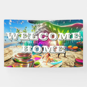 Bannière en vinyle personnalisée 'Welcome Home' 0,
