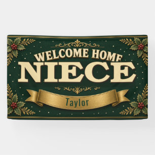 Bannière en vinyle pour la bienvenue de Noël à la 