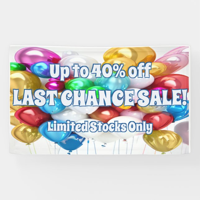 Bannière en vinyle pour vente de dernière chance B (Horizontal)