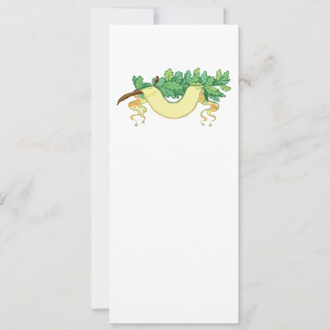 Bannière et branche des feuilles de chêne vert (Devant)