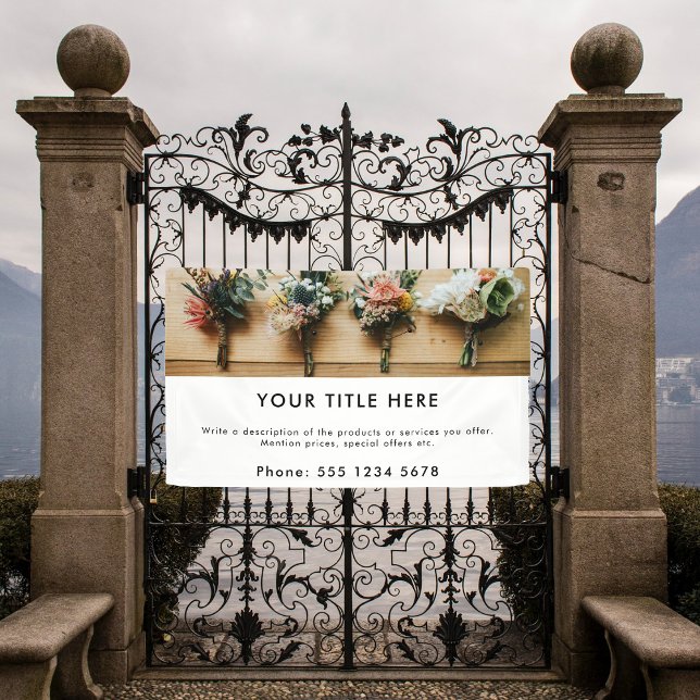 Bannière et texte de photo promotionnelle d'entrep (Créateur téléchargé)