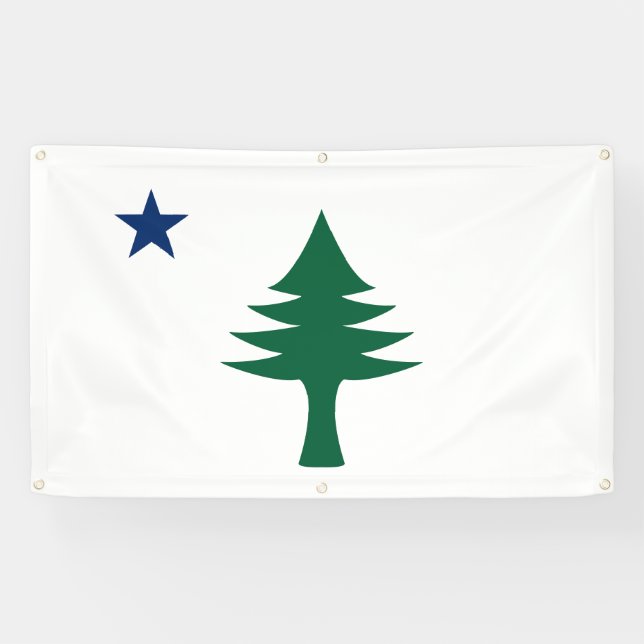 Bannière extérieure du drapeau du Maine 1901 (Horizontal)