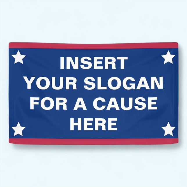 Bannière extérieure grande enseigne personnalisée  (MISOOK 3 x 5 ft Red White and Blue Banner with Stars)