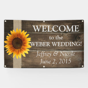 Bannière faite sur commande de mariage