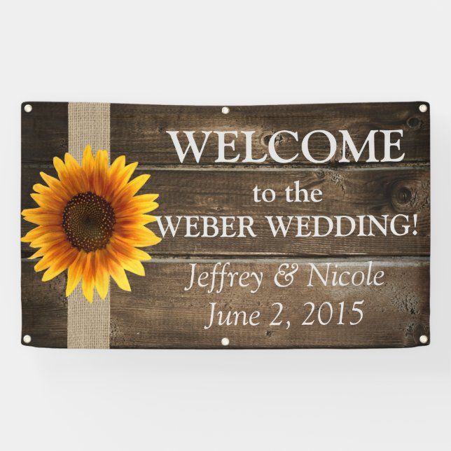 Bannière faite sur commande de mariage (Horizontal)