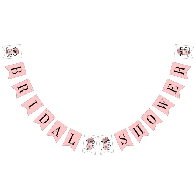 Bannière Fête des mariées Tea Teacup Flowers (Tout)