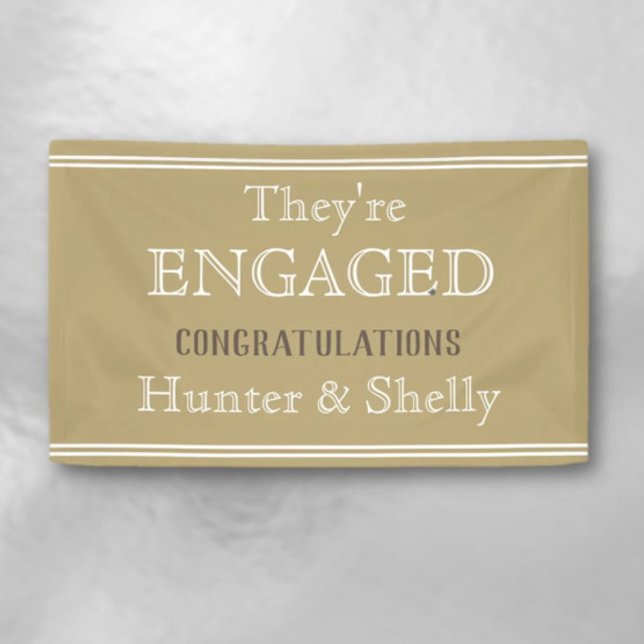 Bannière fiançailles PERSONNALISÉE (Créateur téléchargé)