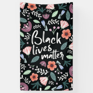 Bannière florale Black Lives Matt