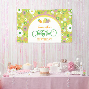 Bannière fraise 'Berry First' 1er anniversaire