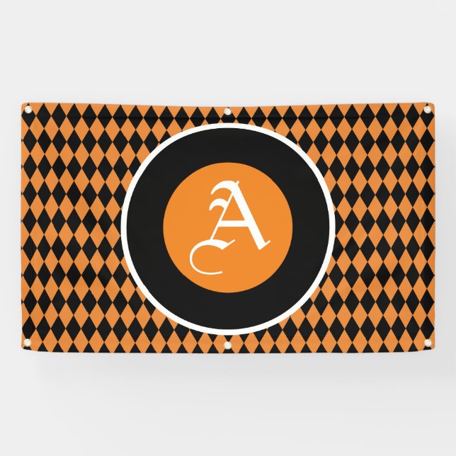 BANNIÈRE HALLOWEEN AVEC MONOGRAMME (Horizontal)
