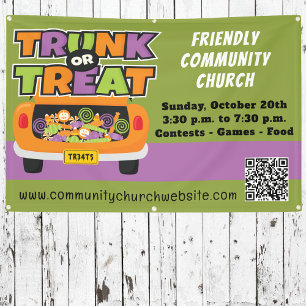 Bannière Halloween Trunk or Treat