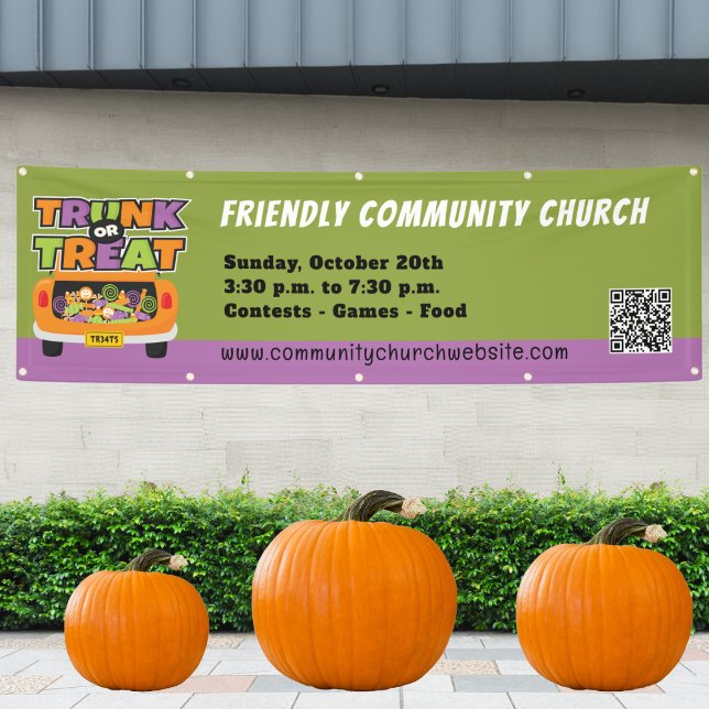 Bannière Halloween Trunk or Treat (Trunk or Treat Banner)