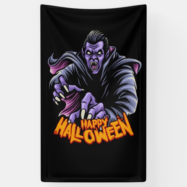 Bannière HAPPY Halloween Vampire (Vertical)