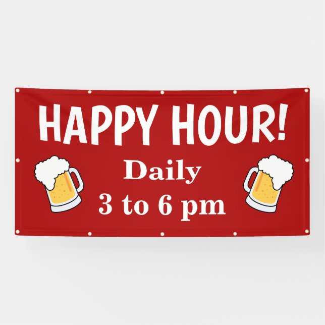 Bannière Happy Hour Personnalisée (Horizontal)