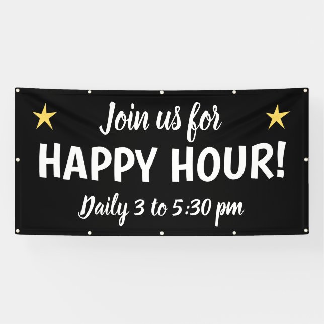 Bannière Happy Hour Personnalisée (Horizontal)