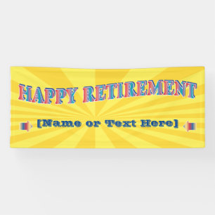 Bannière heureuse de partie de retraite