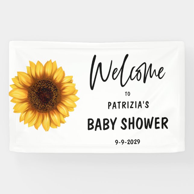 Bannière horizontale de bienvenue pour bébé Fête d (Horizontal)