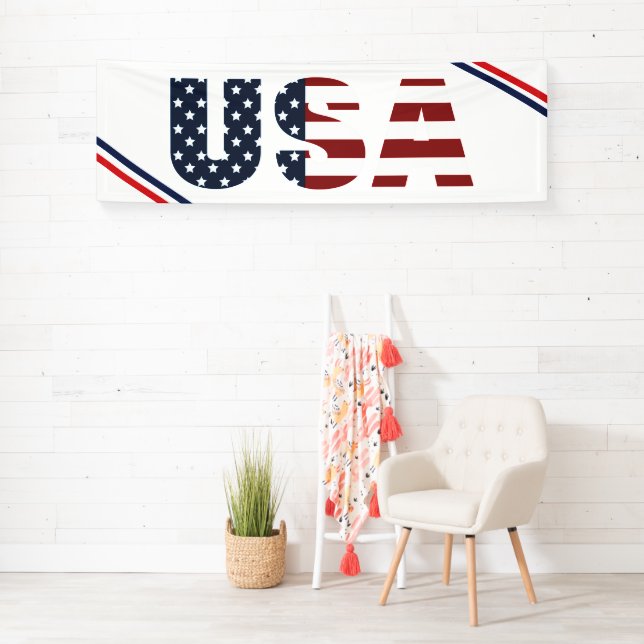 Bannière intérieure USA Patriotique (En situation)