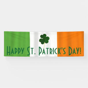 Bannière irlandaise de shamrock de drapeau du jou