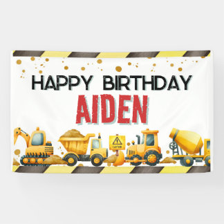 Bannière Joyeux Anniversaire Construction