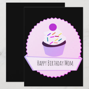 Bannière Joyeux Anniversaire Neon Cupcake