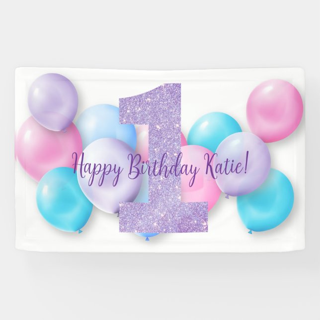 Bannière Joyeux Anniversaire - Personnalisée (Horizontal)
