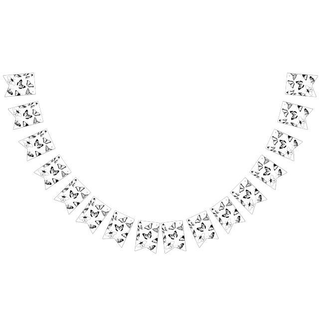 Bannière Mariage de bruyères noires et blanches (Tout)