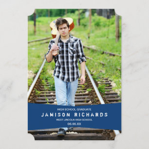 Bannière moderne Faire-part / Royal Blue