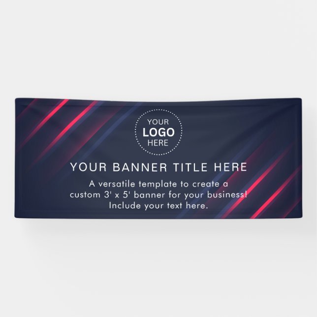 Bannière moderne professionnelle de 6' de logo d'e (Horizontal)