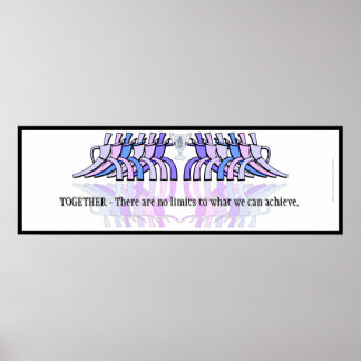 Bannière Motivationnelle Art Déco Teamwork (Plum,