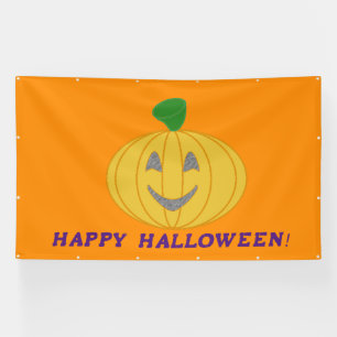 Bannière Orange Happy Halloween