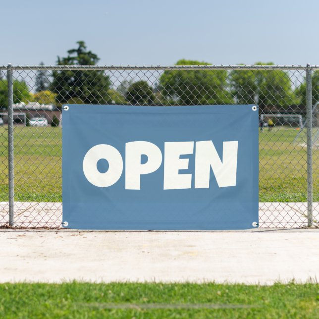 Bannière ouverte bleu acier (Insitu)