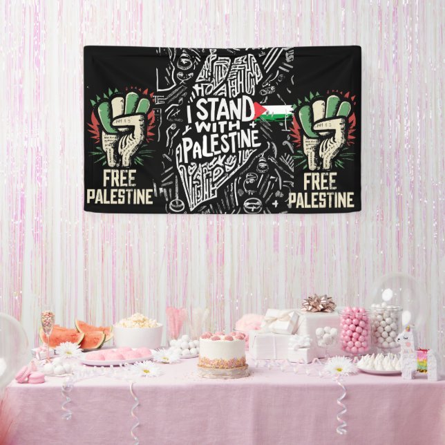 bannière palestine libre (Fête)