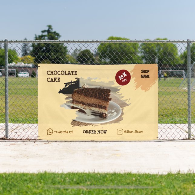 Bannière personnalisable pour boutique de gâteaux (Insitu)