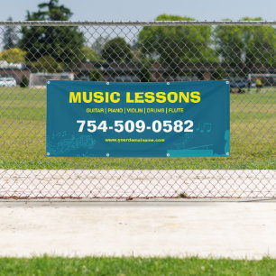Bannière personnalisable pour cours de musique