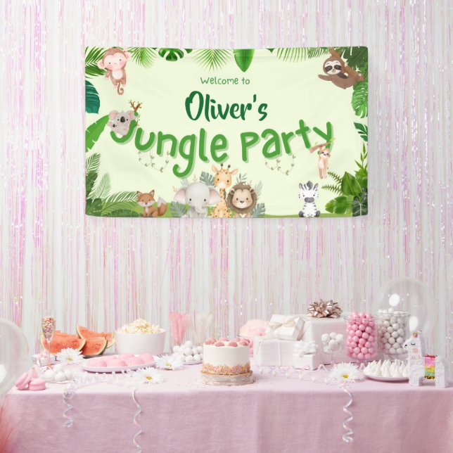 Bannière personnalisable Sweet & Safari (Fête)