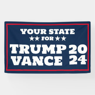 Bannière personnalisable Trump Vance 2024