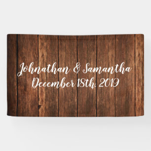 Bannière personnalisée 3'x5' Grange Bois Pays Rust