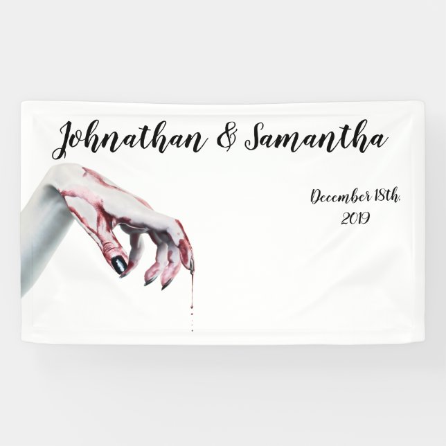 Bannière personnalisée 3'x5' zombie goutte de sang (Horizontal)