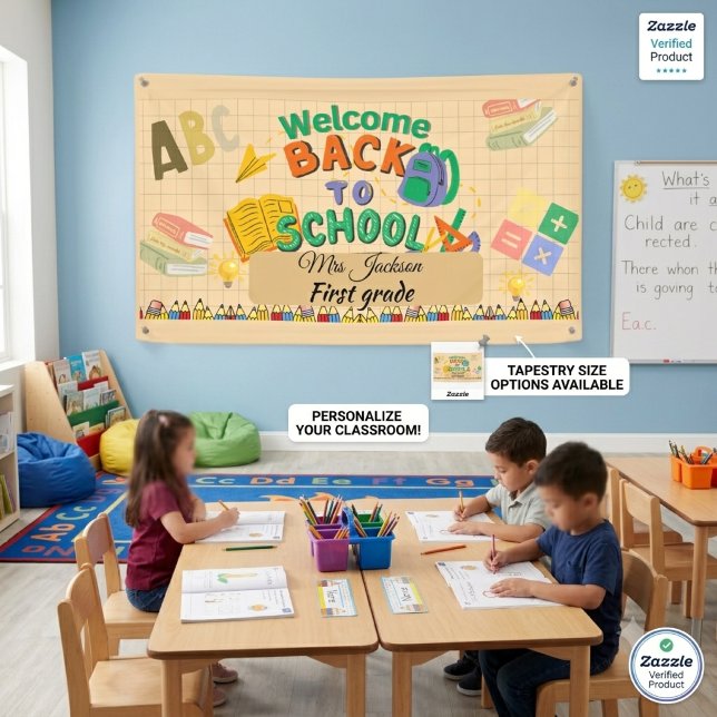 Bannière personnalisée avec le nom de l'enseignant (Créateur téléchargé)