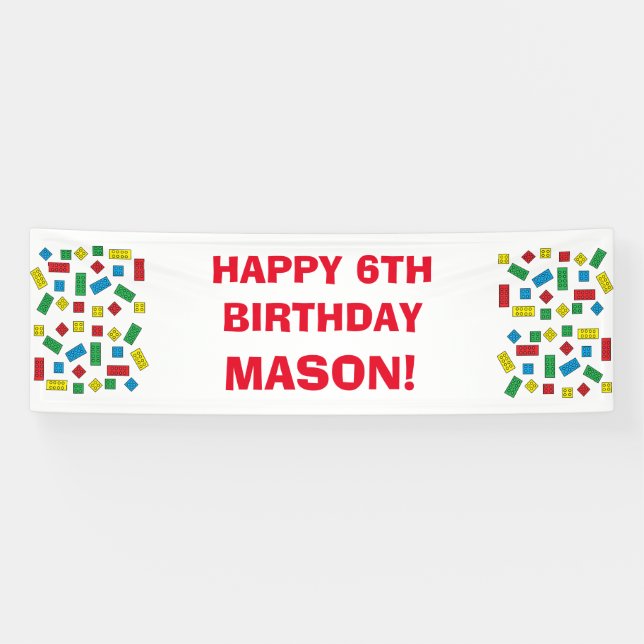 Bannière personnalisée "Blocs de construction" (Horizontal)