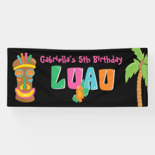Bannière personnalisée colorée de Tiki de parti