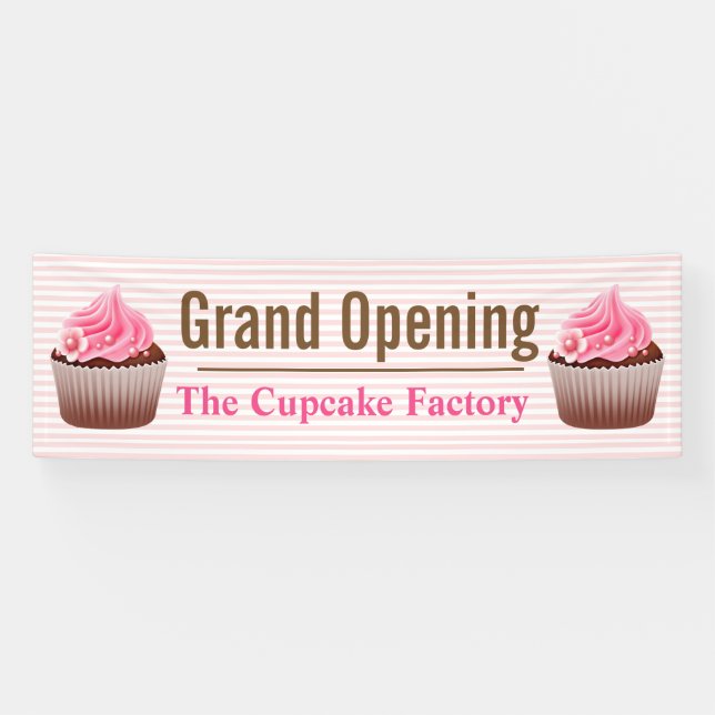 Bannière personnalisée Cupcake Business (Horizontal)