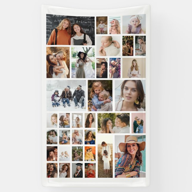 Bannière personnalisée d'anniversaire 35 ans Colla (Vertical)