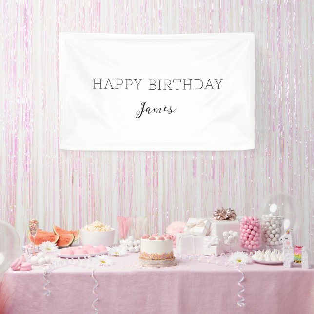 Bannière personnalisée d'anniversaire Nom d'annive (Fête)