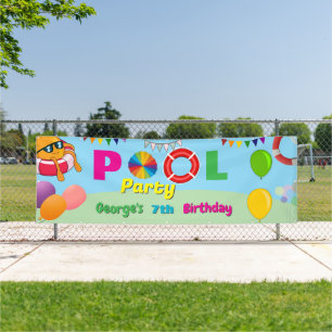 Bannière personnalisée d'anniversaire pour fête au